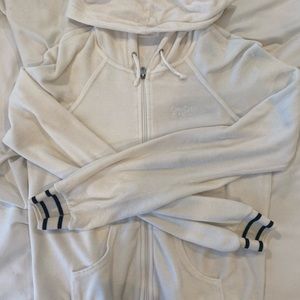 VINTAGE BEBE SPORT WHITE ZIP UP (S)